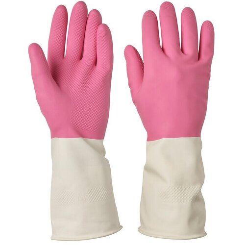 Перчатки икеа ринниг, 1 пара, размер M, цвет розовый