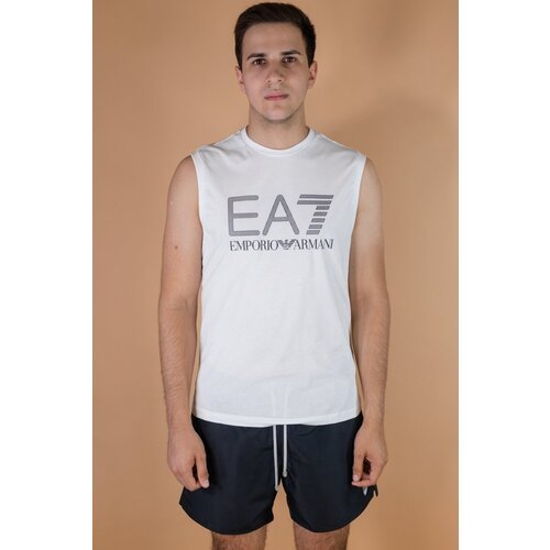 фото Ea7 майка белая логотип (s)