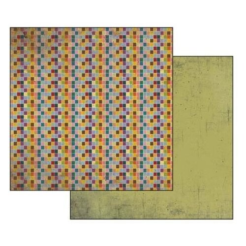 фото Бумага двухсторонняя для скрапбукинга фактура коричневого и красного, 1 лист stamperia