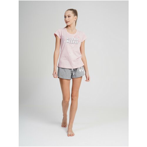 Пижама Vienetta, размер 50, розовый пижама vienetta шорты карманы размер 50 розовый