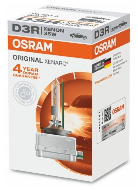 Лампа ксеноновая Osram D3R 4100K Xenarc Original, 1шт, 66350 - фото №11