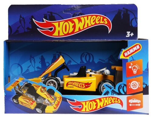 Машина металл свет-звук hot wheels спорткар, 15 см, инерционная