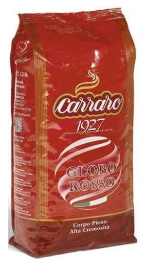 Кофе в зернах Carraro Globo Rosso (Глобо Россо), зерна 1кг - фотография № 2