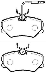 Дисковые тормозные колодки передние HONG SUNG BRAKE HP5055 для Peugeot 405, Peugeot 306 (4 шт.)