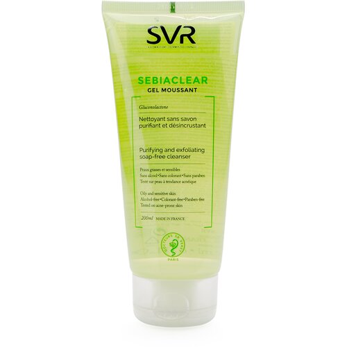 SVR Sebiaclear Soap-Free Cleansing Gel Мусс пенящийся для жирной и чувствительной кожи, 200 мл.