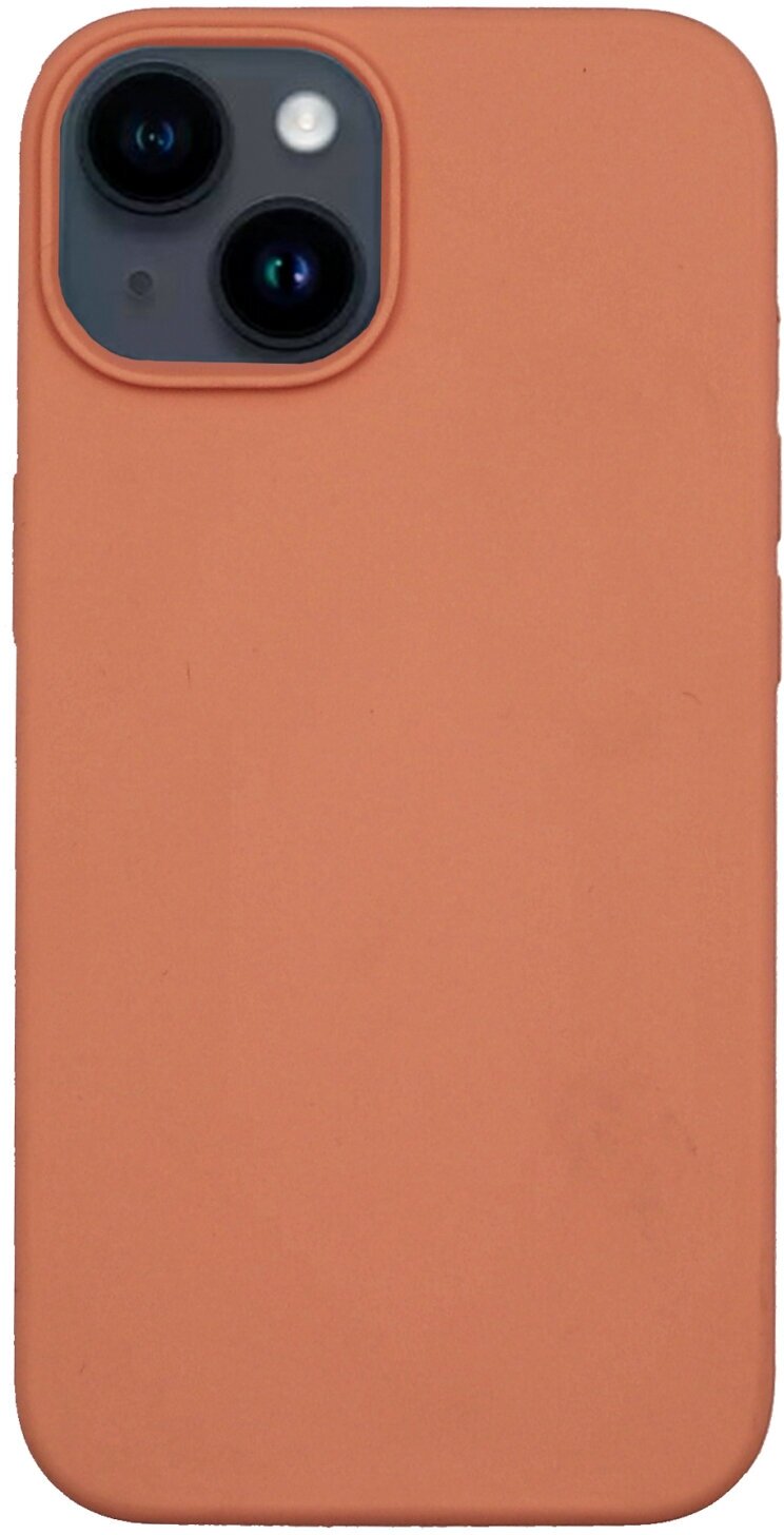 Чехол - накладка для iPhone 13, Silicon Case, без лого, лососевый