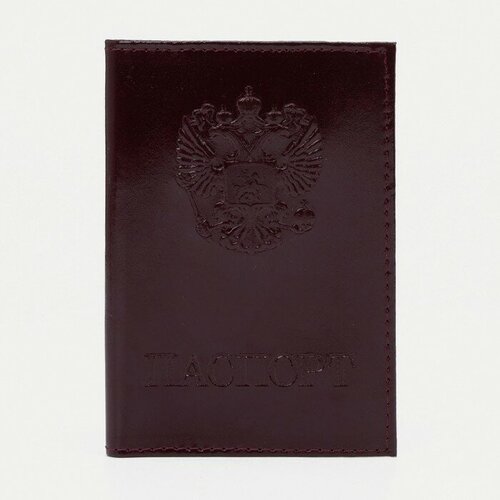 Обложка для паспорта , бордовый обложка для паспорта textura натуральная кожа бордовый