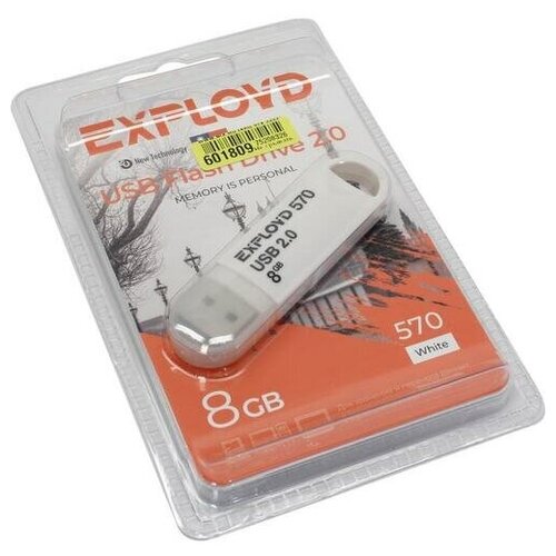 Флешка Exployd 8GB-570-белый 8 Гб Glacier White флешка grey star dedmoroz ap dedmoroz 8gb 8 гб glacier white