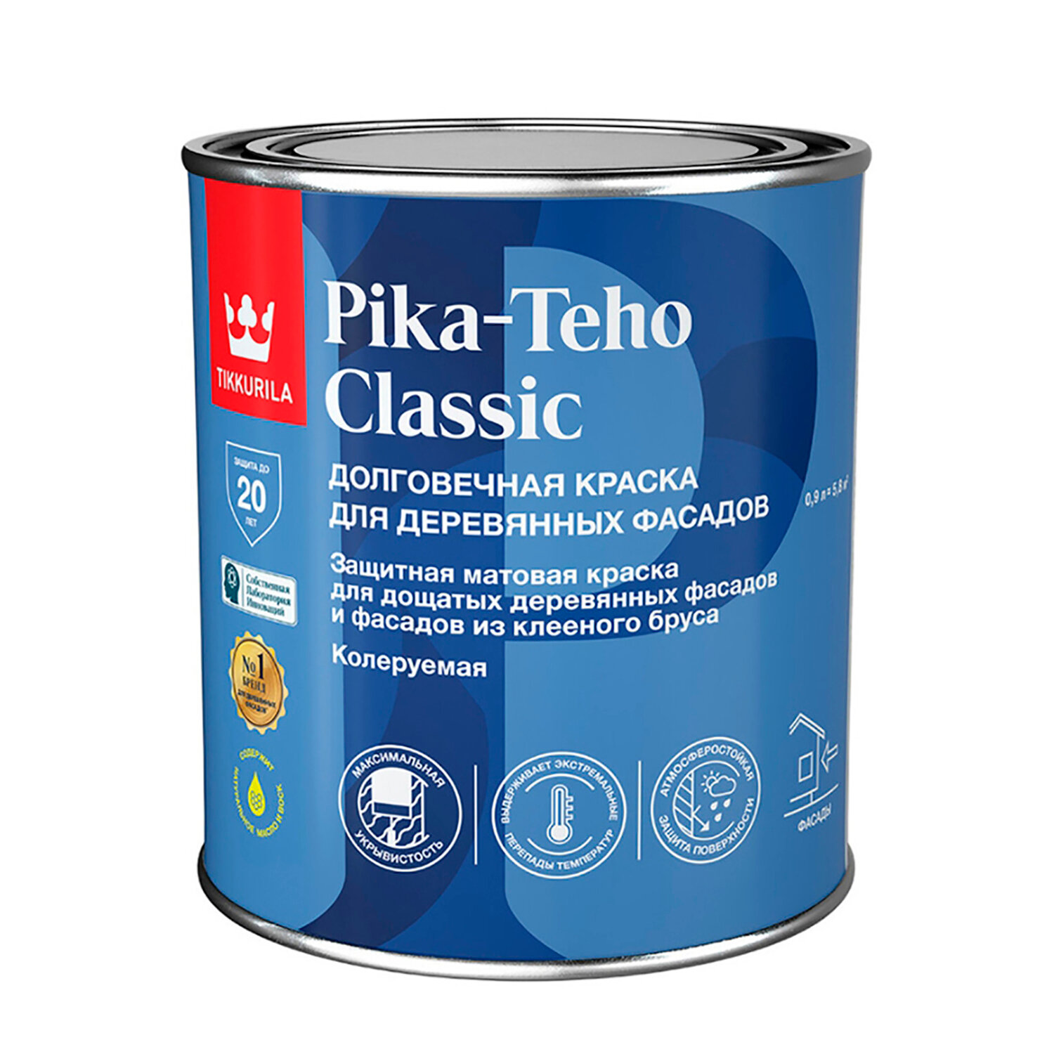 Краска для домов Tikkurila PIKA-TEHO CLASSIC C матовая 0.9 л