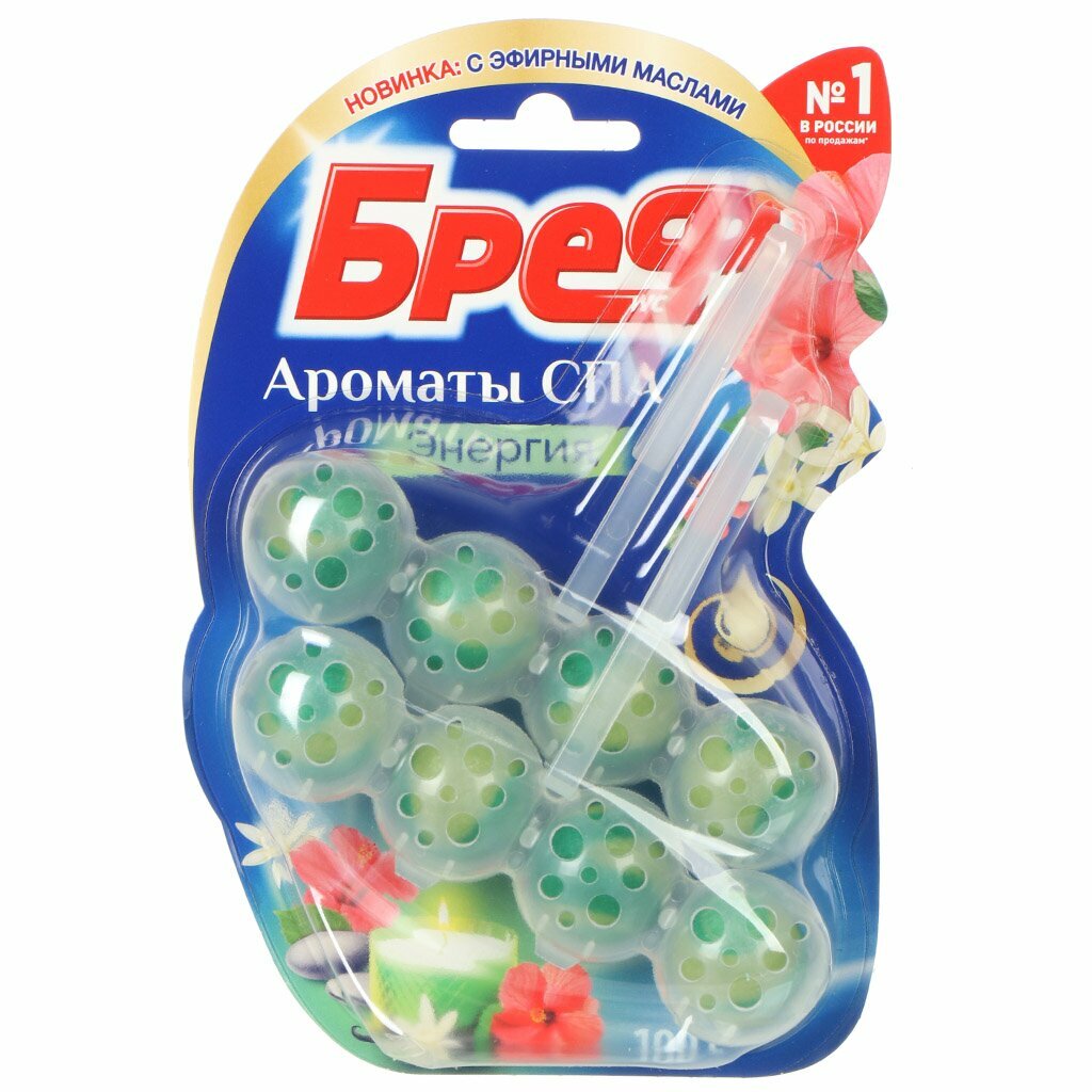 Подвеска для унитаза Бреф Ароматы СПА Энергия, 2 штуки, 50 г, для свежести и чистоты, Россия