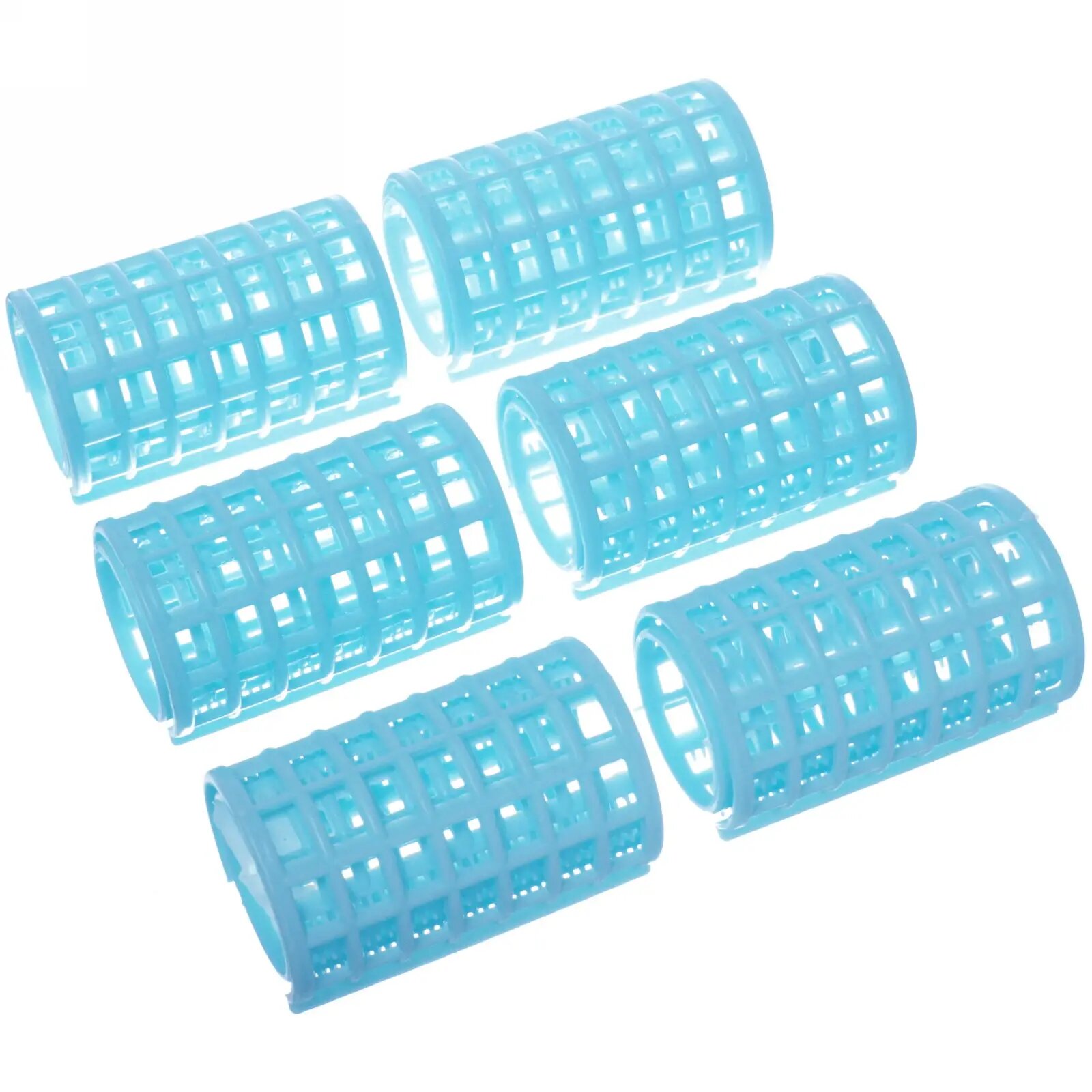 Бигуди пластиковые с зажимом 6шт d=36мм разноцветные удобные для укладки