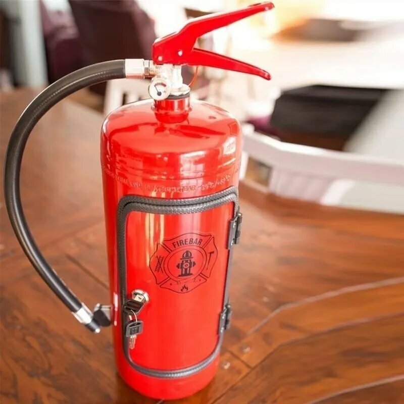 Украшения для бараОгнетушитель-мини-бар металлический ручная работа красный 34 см