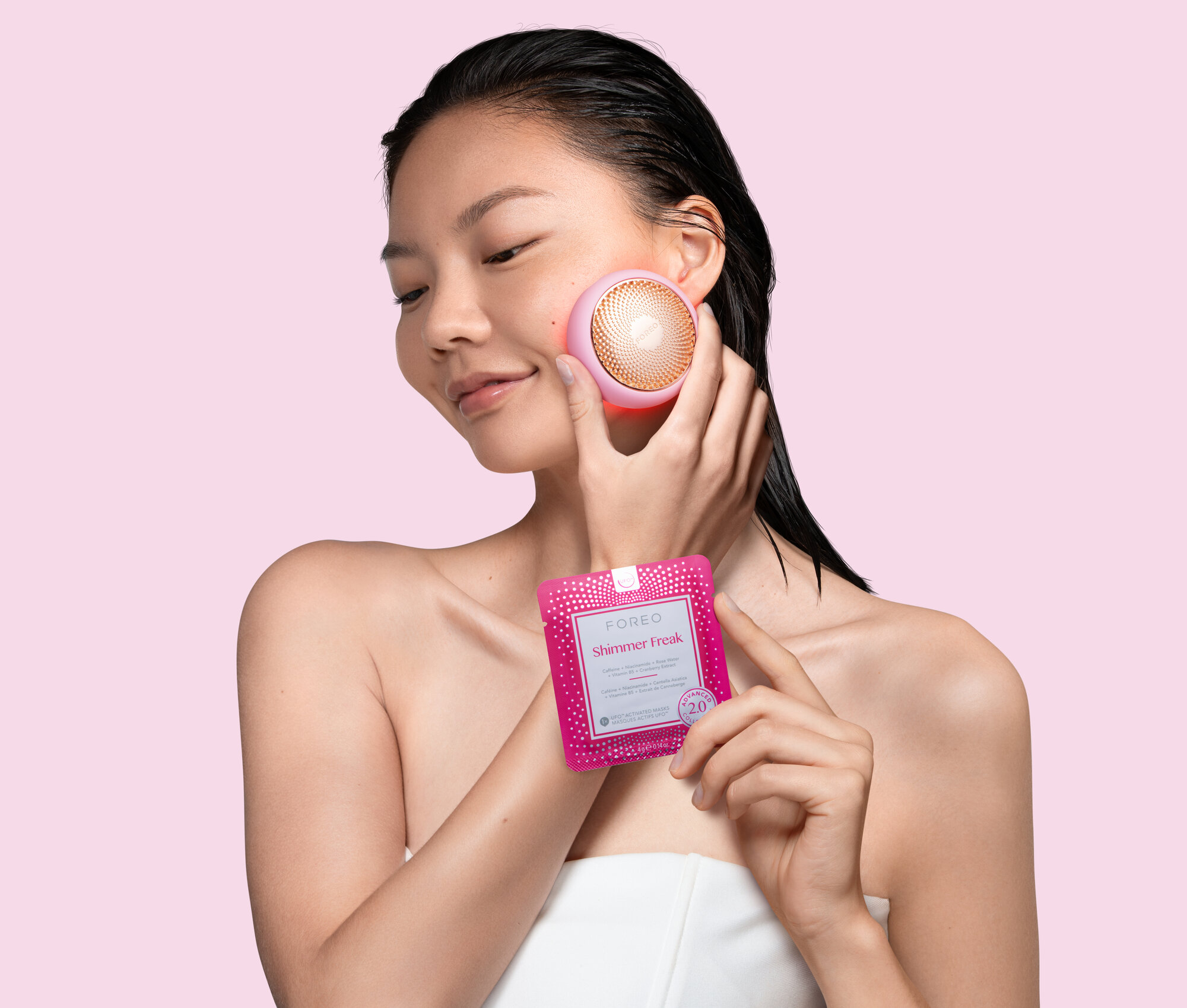 FOREO Освежающая маска для кожи вокруг глаз Shimmer Freak для UFO — фото 1