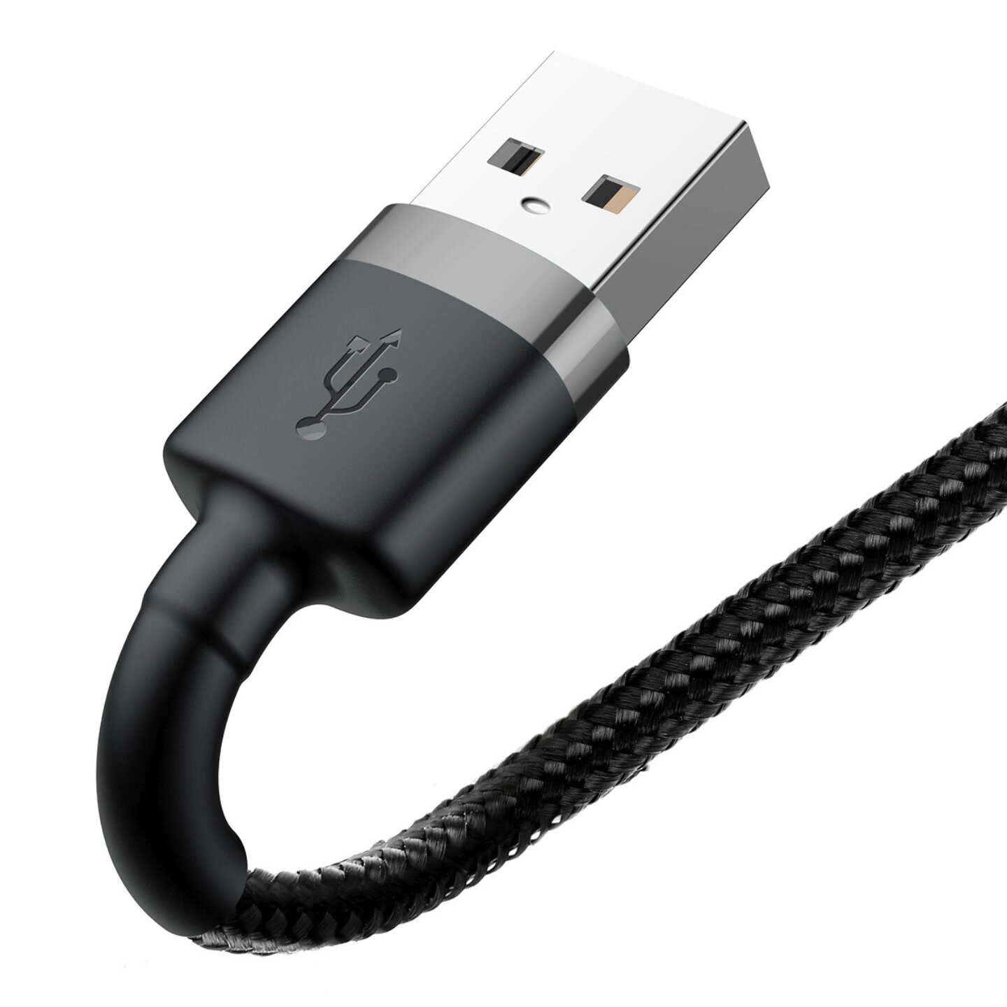 Кабель Baseus Cable USB For lightning 2.4A 1M Gray+Black CALKLF-BG1 — фото 1