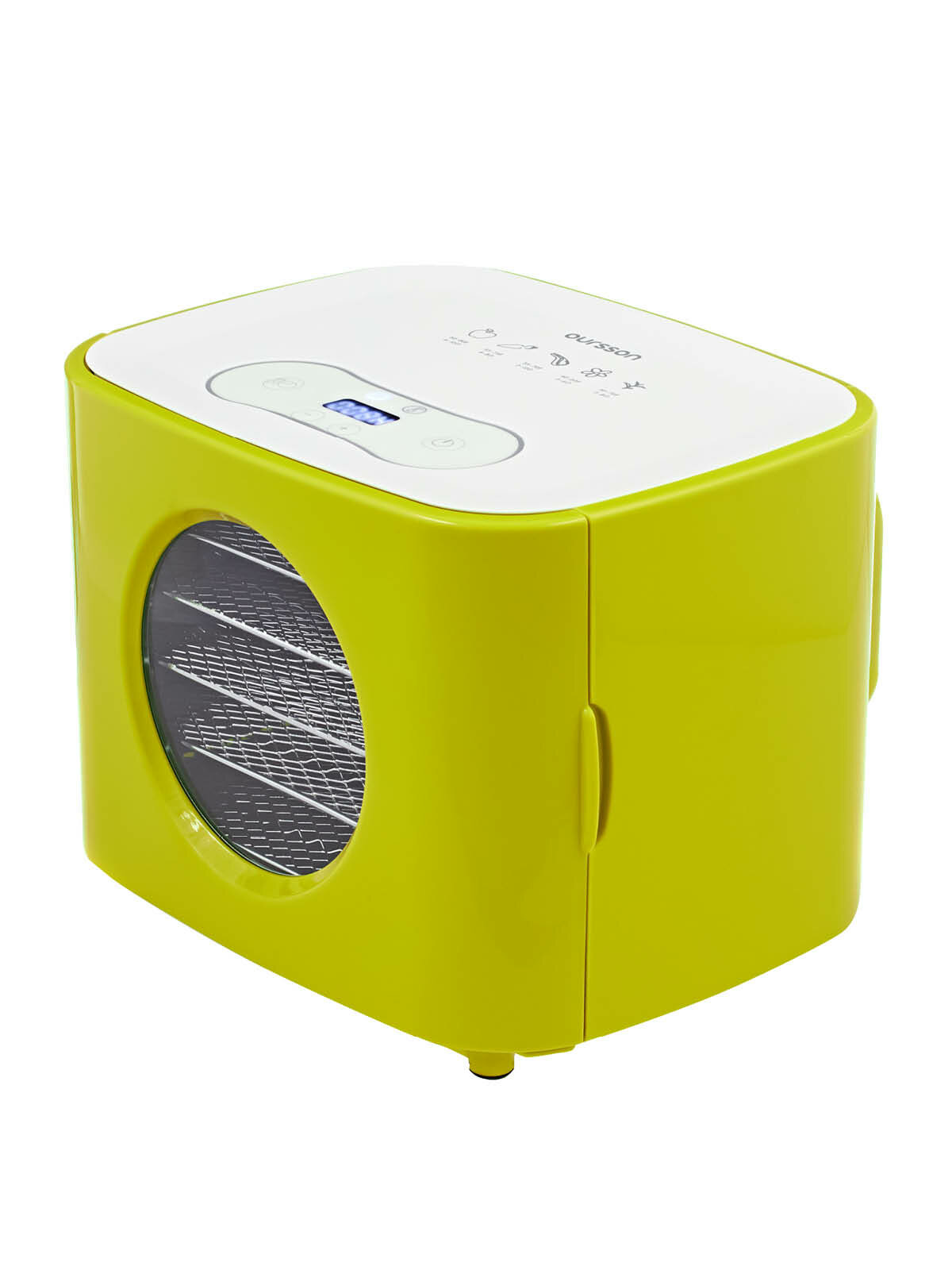 Дегидратор "Oursson DR5000D/GA", 30-80℃, 5 поддонов, LED-дисплей, зеленое яблоко — фото 1
