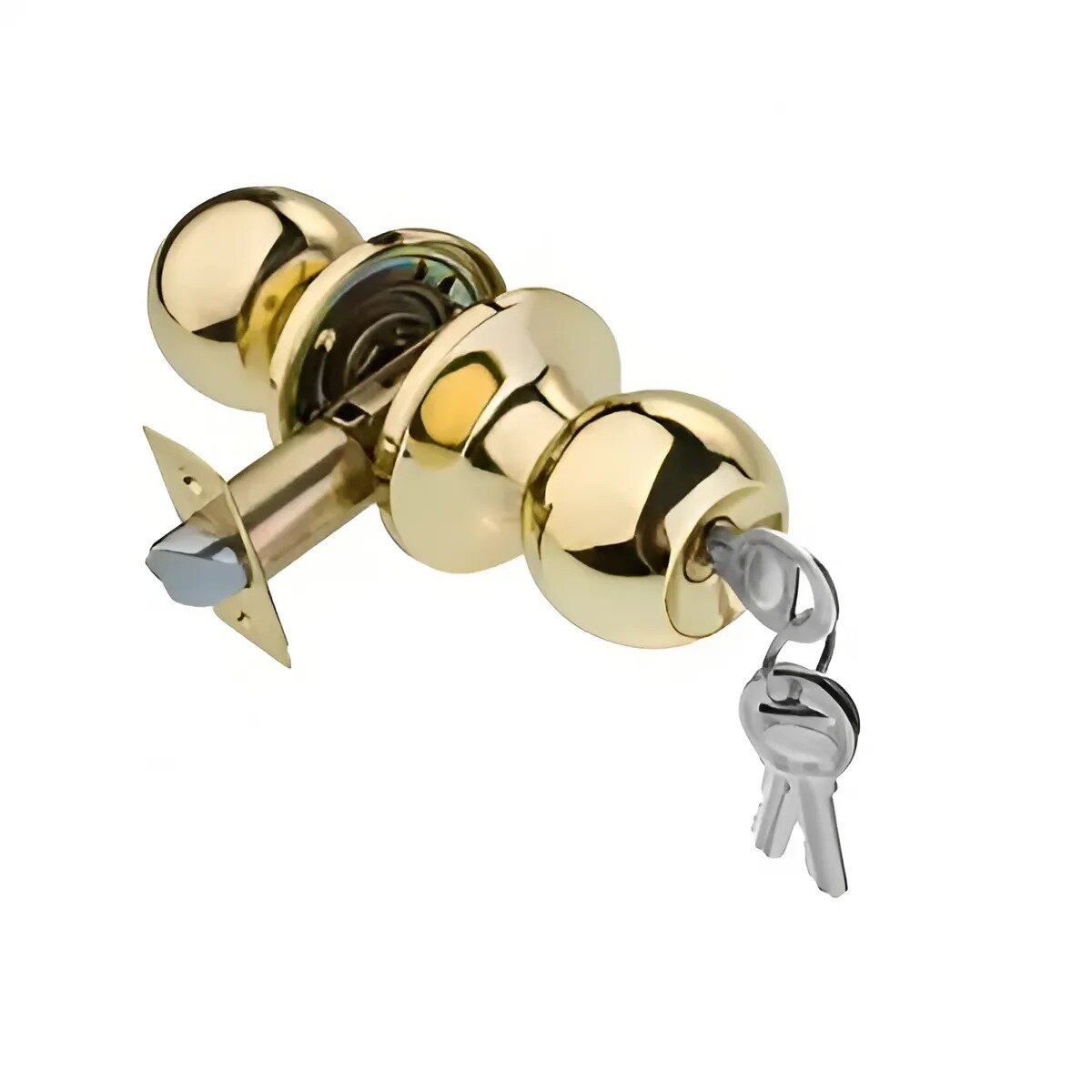 Ручка защелка для межкомнатных дверей Z1-R PB (Полированная латунь) MSM