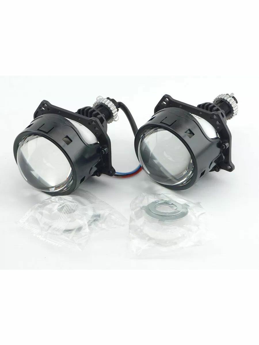 Оригинал Би лед линзы 3 дюйма авто Aozoom A3 MAX (New 2025), 12V, 5500k, BI LED линзы 3.0, модули 2шт. — фото 1