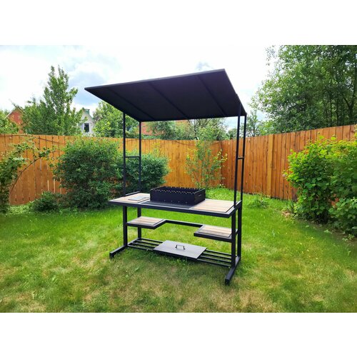 Мангал DELTA PLUS BASE стационарный металлический каркас толщина стенок 5 мм 63000₽