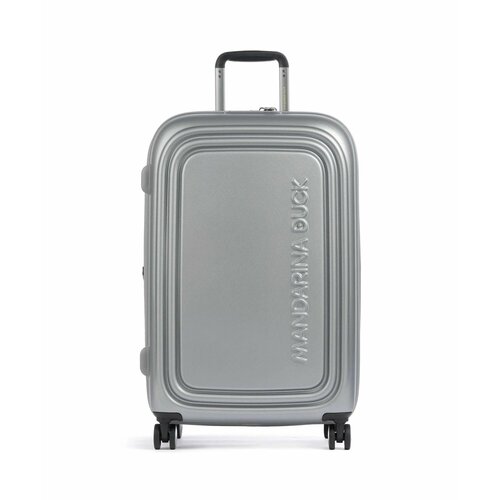 фото Чемодан mandarina duck, 87 л, размер m+, 2 шт., серебристый/silver