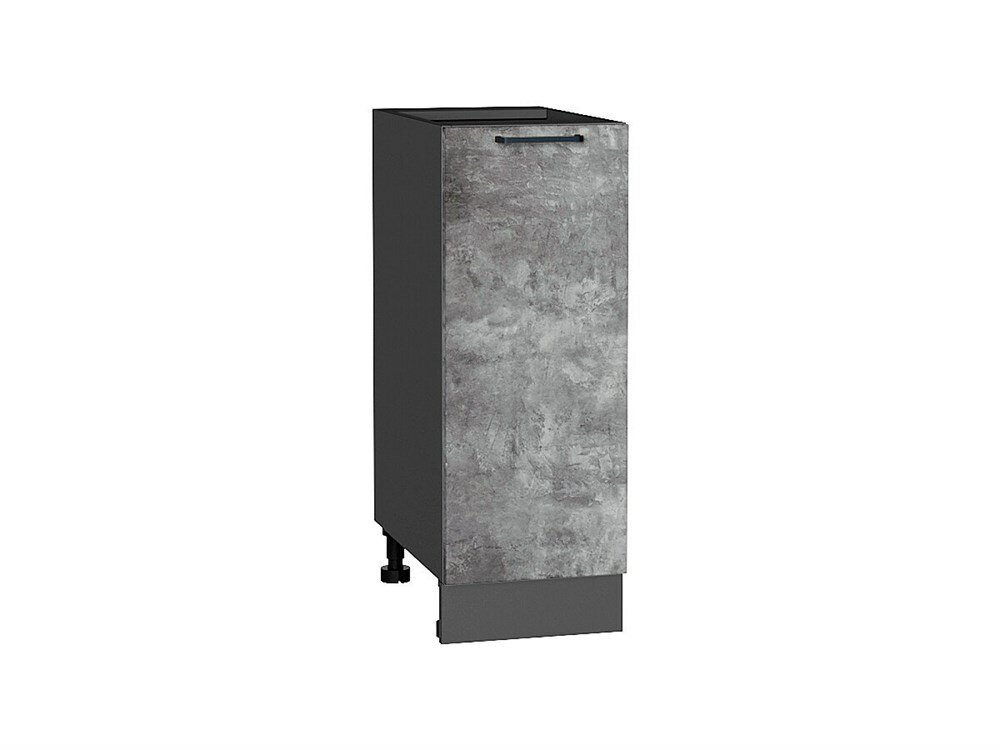 VVT Шкаф нижний с 1-ой дверцей Флэт Graphite, Temple Stone 2S, 300 В*Ш*Г 816*300*478, фасад ЛДСП Temple Stone 2S, корпус Graphite Temple Stone 2S