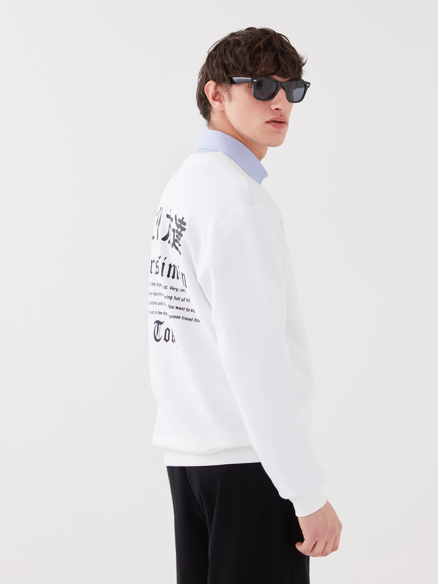 Свитшот LC Waikiki, размер L, , off-white