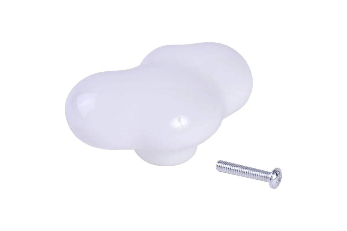 Ручка Кноб Larvij белый L4. knob14WH