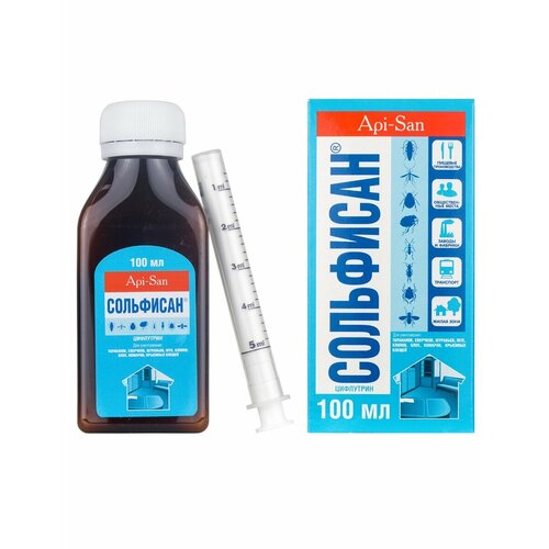 Сольфисан средство от клопов, тараканов, блох, муравьев, крысиных клещей, 100 мл