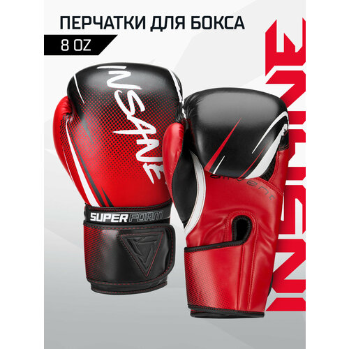 Перчатки боксерские INSANE IN24-BG003 IMPACT, цвет красный, 8 OZ