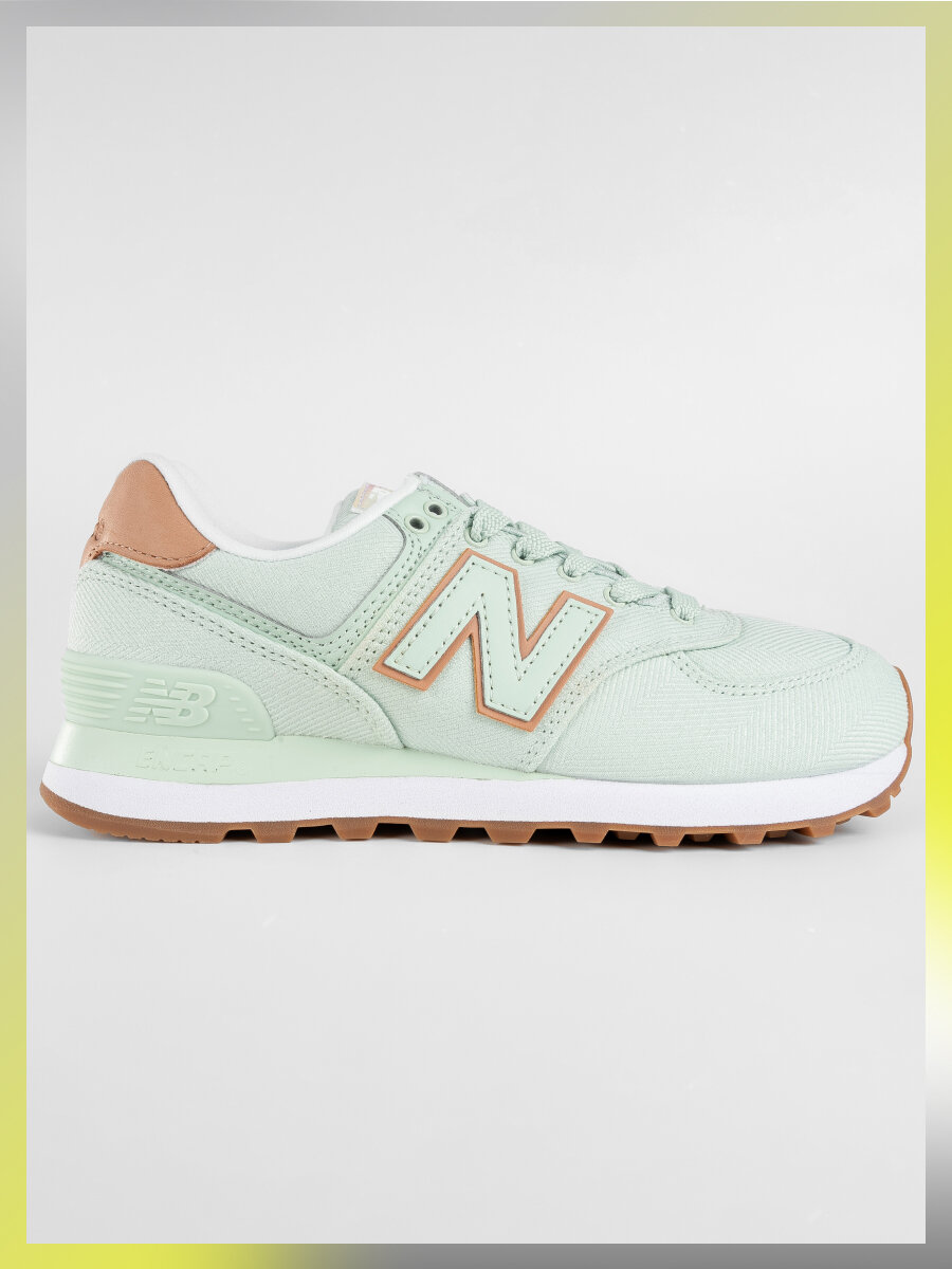 Кроссовки New Balance 574, полнота D, размер EU36, мятный