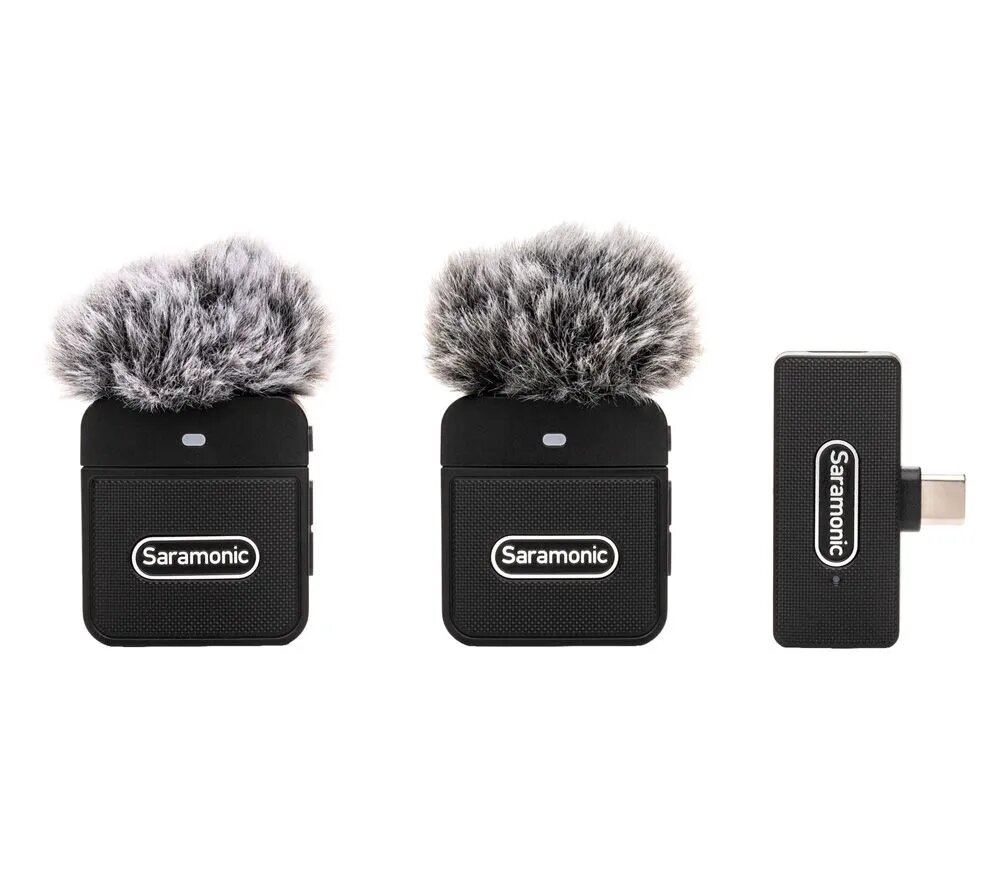 Микрофон петличный Saramonic Blink100 B6, тип подключения Type-C, беспроводные 2 микрофона