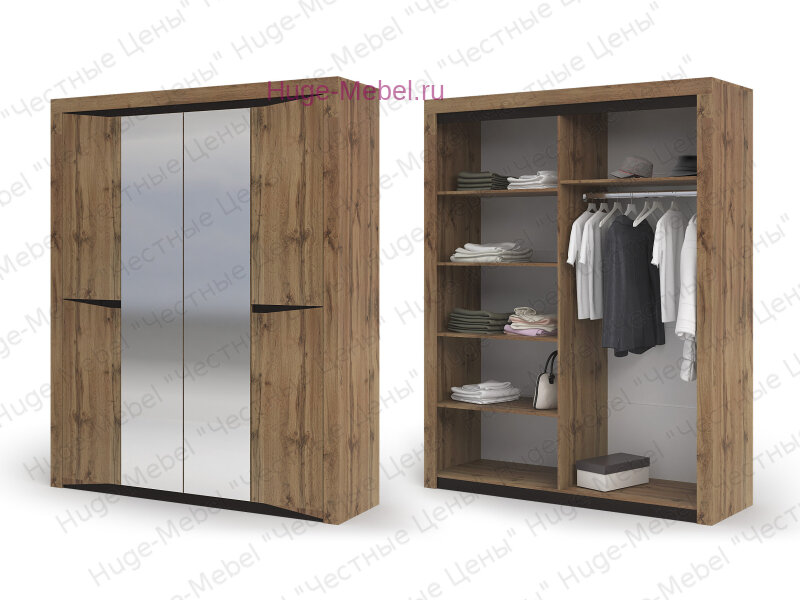 Шкаф 4-х створчатый "Паола ШК 703" Huge Mebel Шкафы распашные. Ширина 532 высота 2200