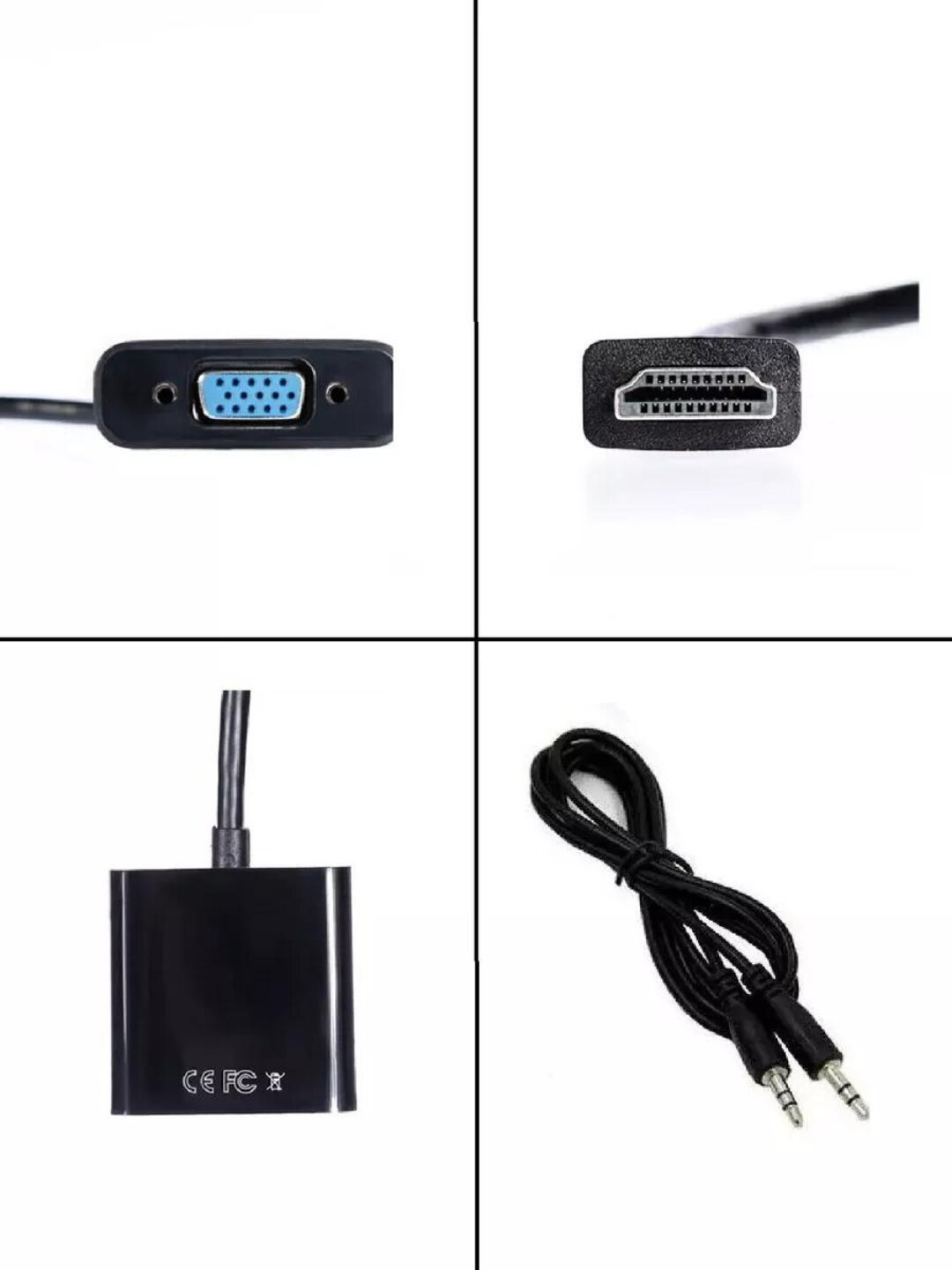 Адаптер HDMI-VGA с аудиокабелем, переходник для монитора — фото 1