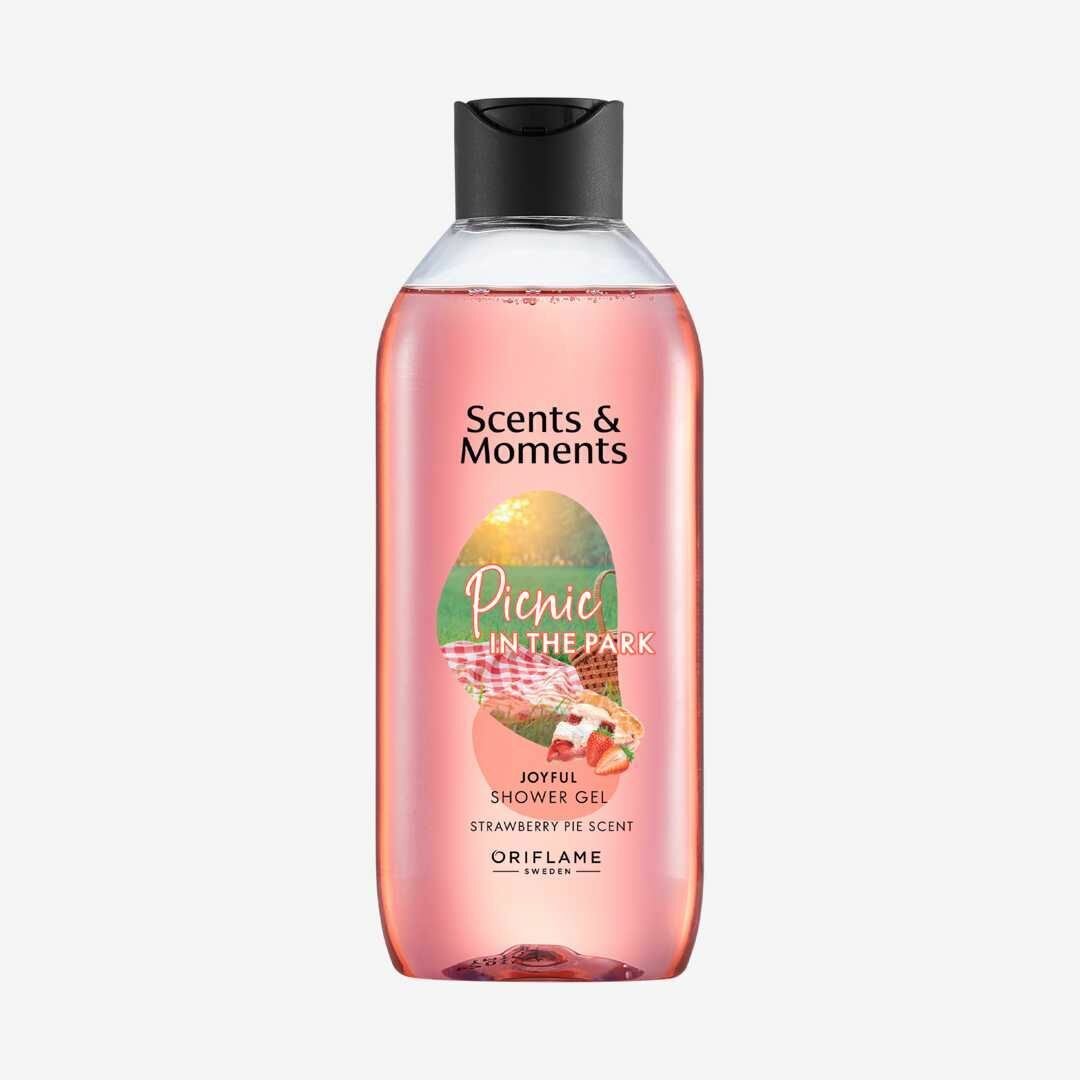 Аппетитный гель для душа с клубникой и чёрной смородиной Scents   Moments