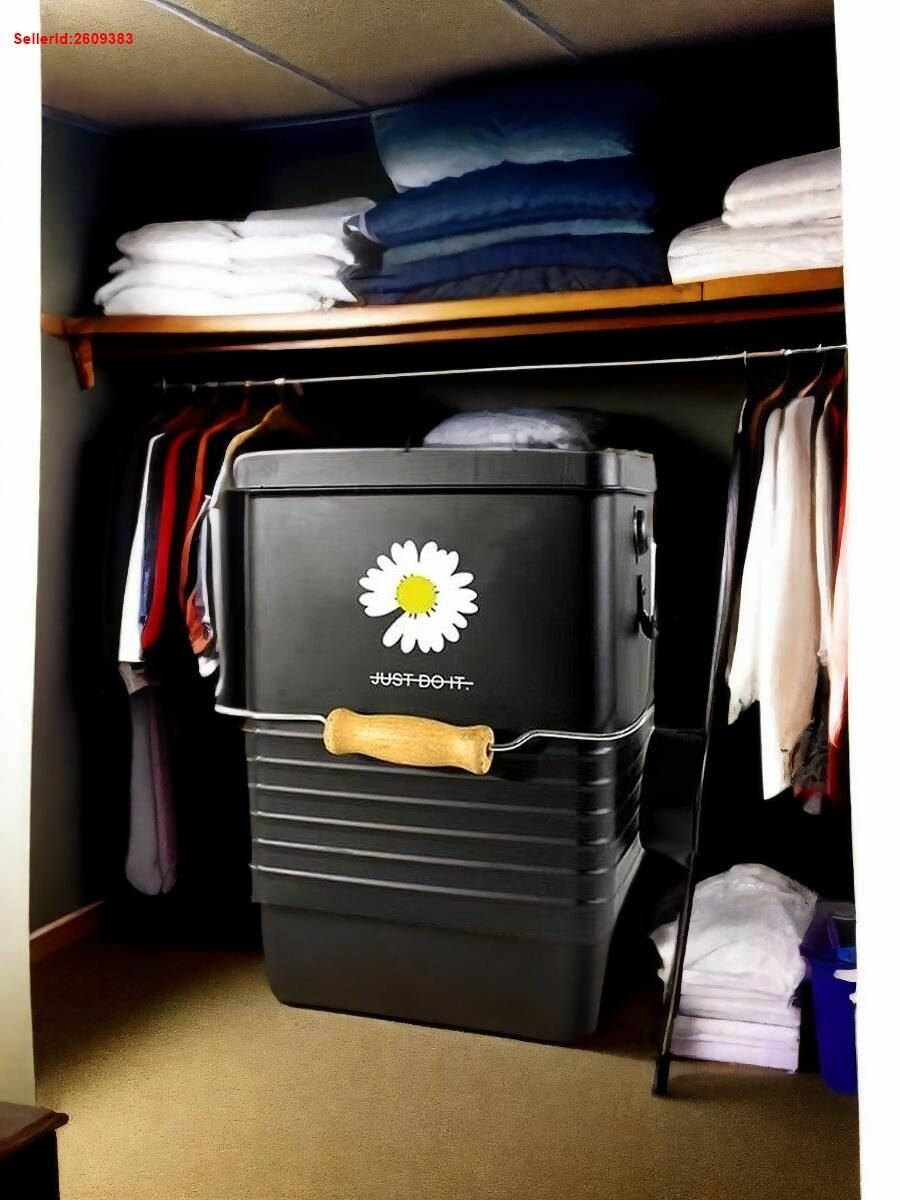 Контейнер для стирального порошка и капсул с мерной ложкой и крышкой металл 8 л