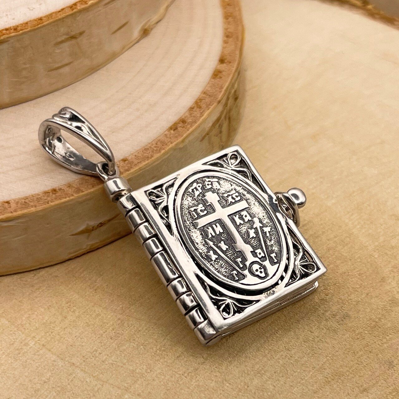 Подвеска Русские Мастерские, серебро, 925 проба, оксидирование, чернение