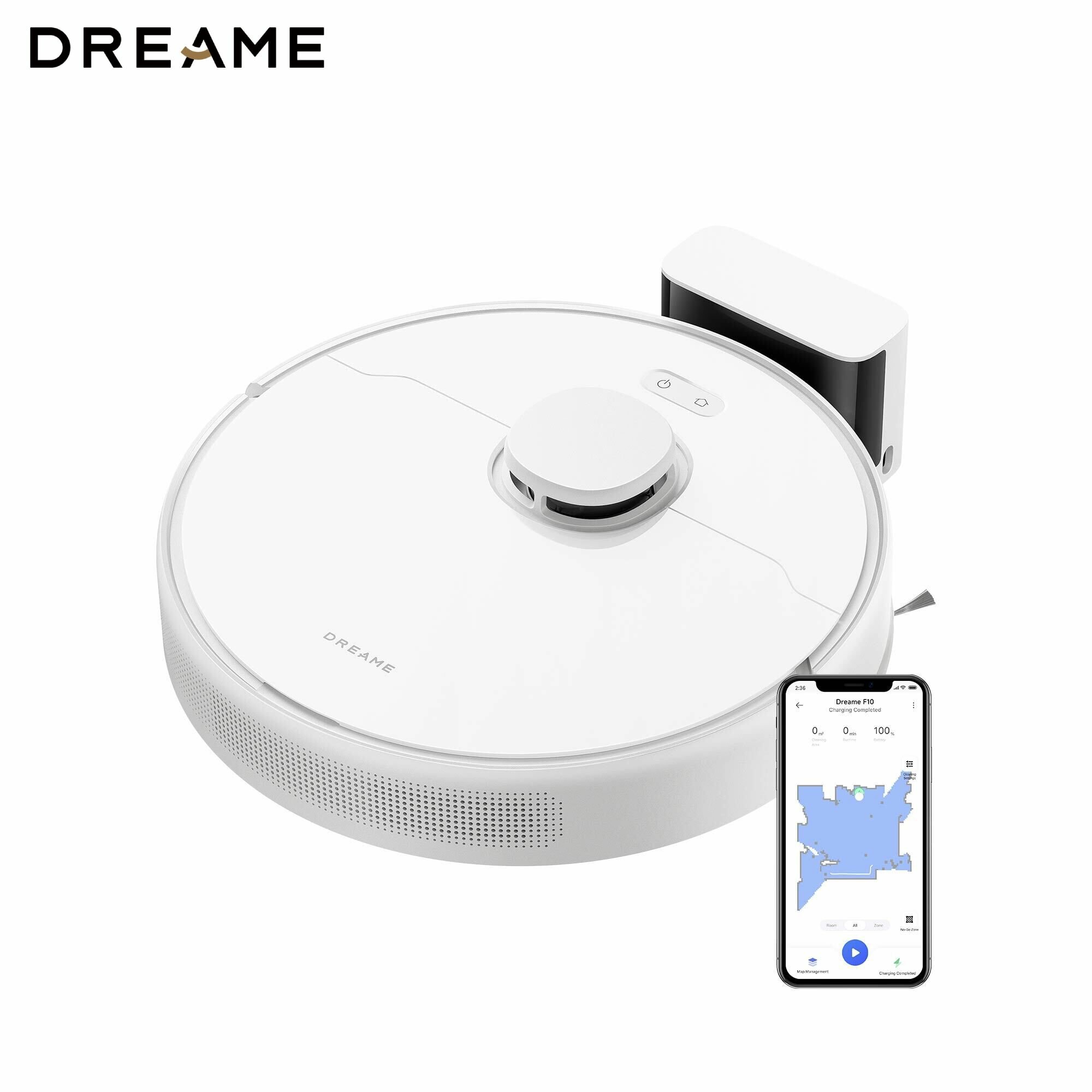 Dreame F10 — Робот-пылесос с мощностью всасывания 13 000 Па и аккумулятором 5200 мА·ч