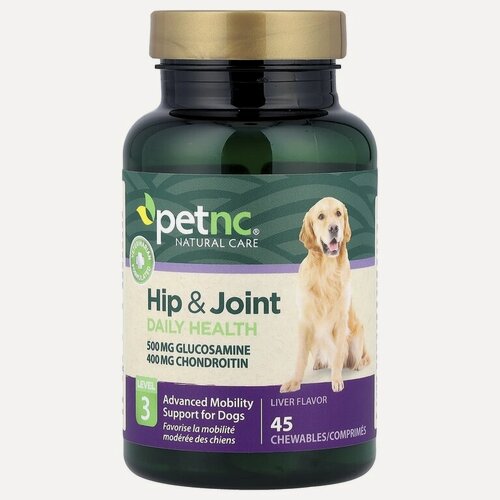 Изображение товара Petnc NATURAL CARE, добавка для бедер и суставов, уровень 3, со вкусом печени, 45 жевательных таблеток