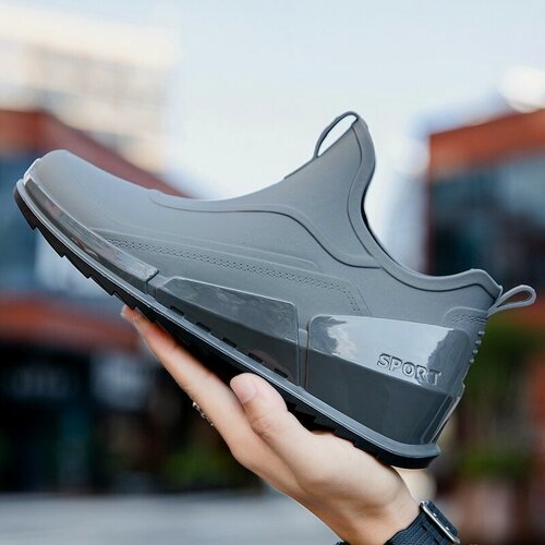 Изображение товара Полусапожки, немецкие спортивные резиновые сапоги, мужские короткие водонепроницаемые ботинки, теплые нескользящие низкие резиновые сапоги, обувь для кухни, рыбалкиРазмер обуви. EU:41