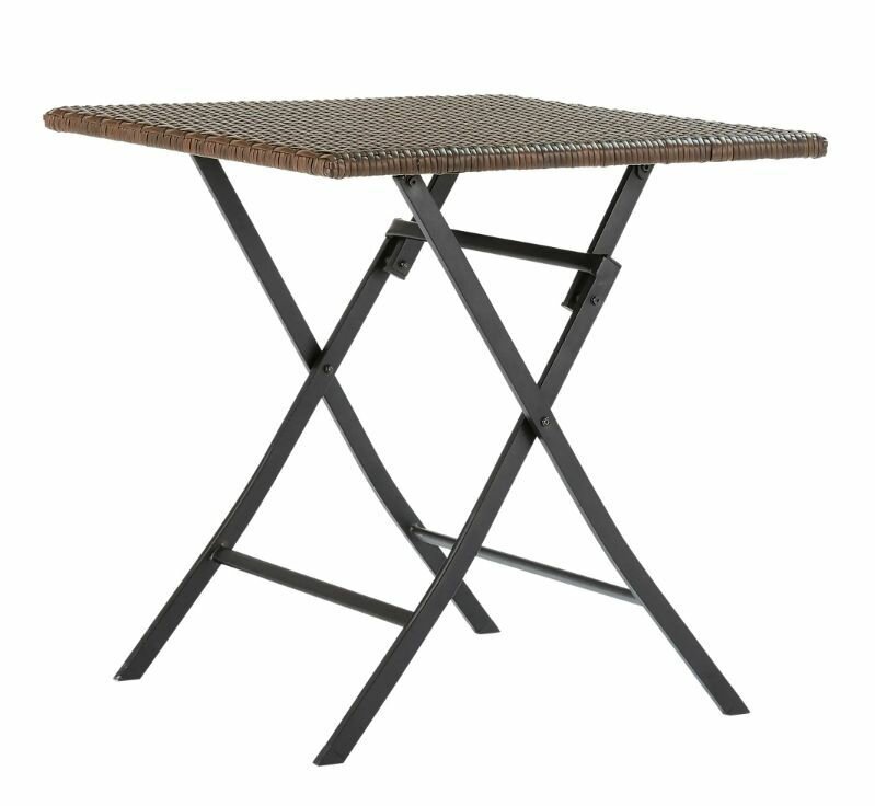 Стол садовый квадратный Zena складной 70x70x71.5 см искусственный ротанг