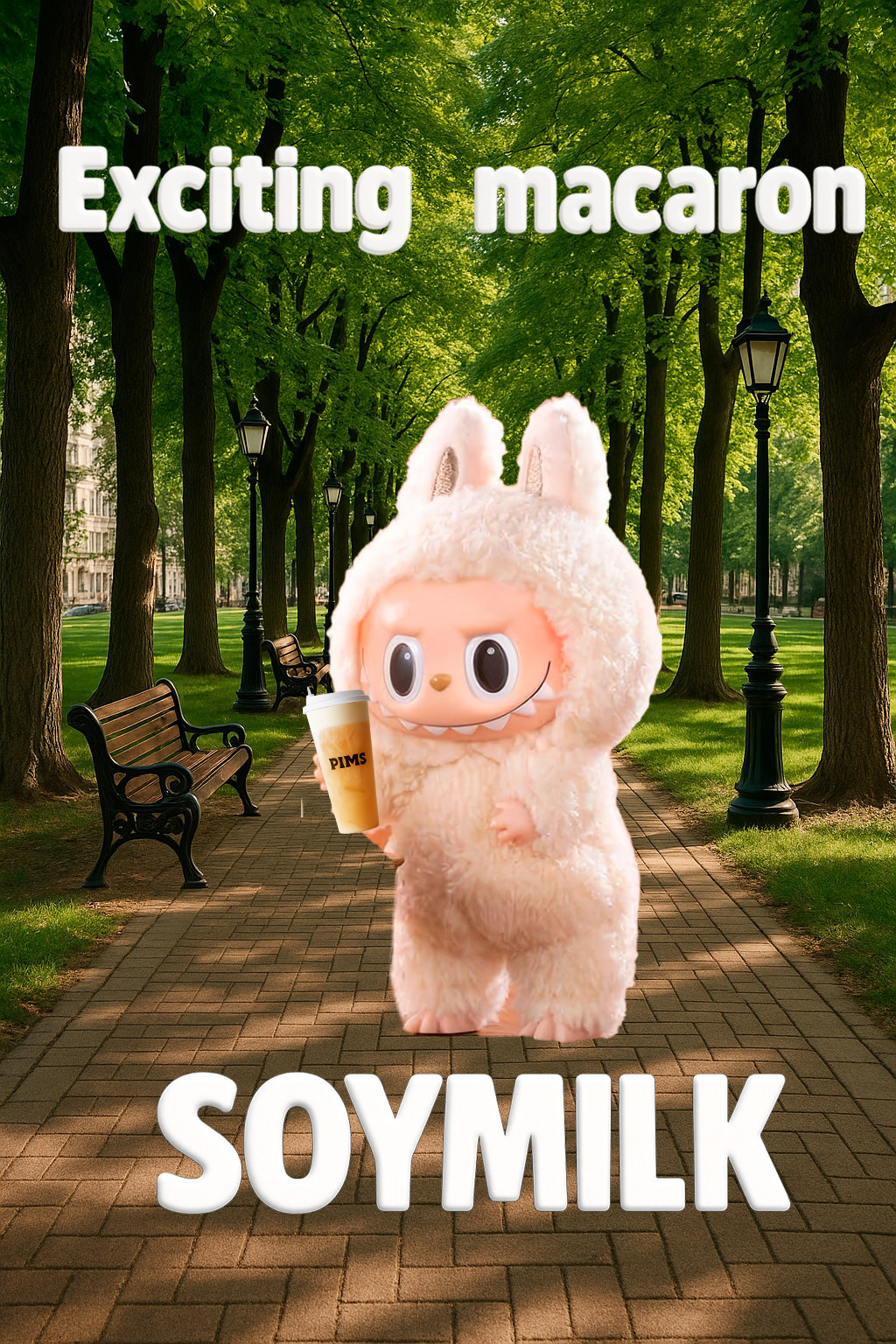 Игрушка-сюрприз LABUBU THE MONSTERS Exciting macaron Soymilk (молочный) , Original Pop Mart