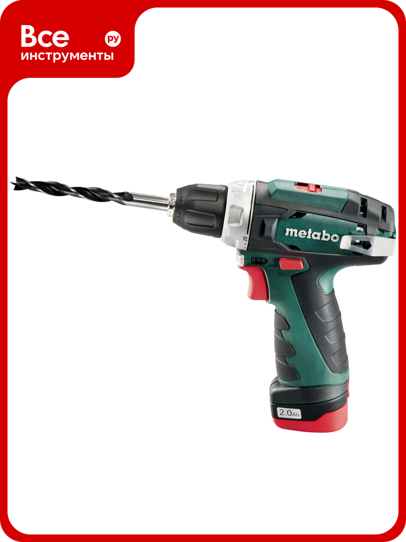 Аккумуляторная дрель шуруповерт Metabo PowerMaxx BS Basic комплектация  Plus  618140310