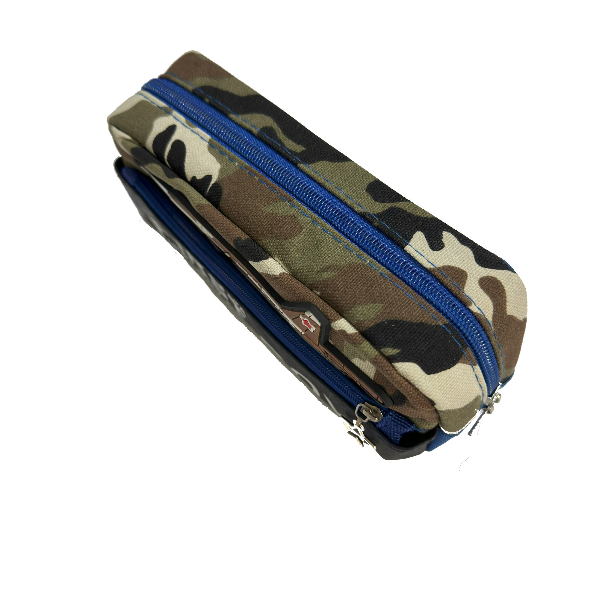 Пенал , для мальчиков, голубой, мягкий, 2 отделения, 10х21х6,5 см — фото 1