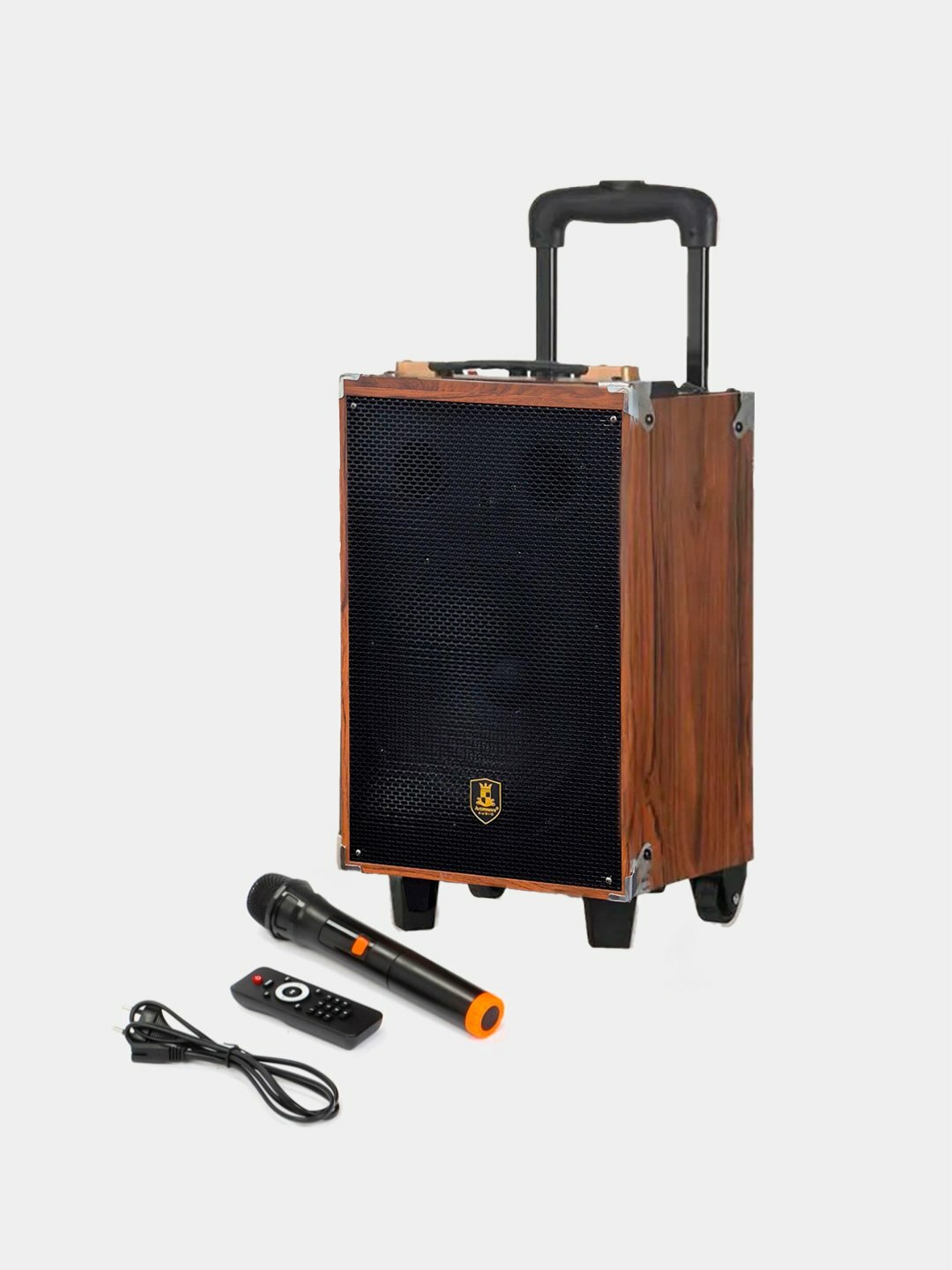 Портативная колонка B-Q12 караоке Bluetooth с микрофоном и пультом, беспроводная — фото 1