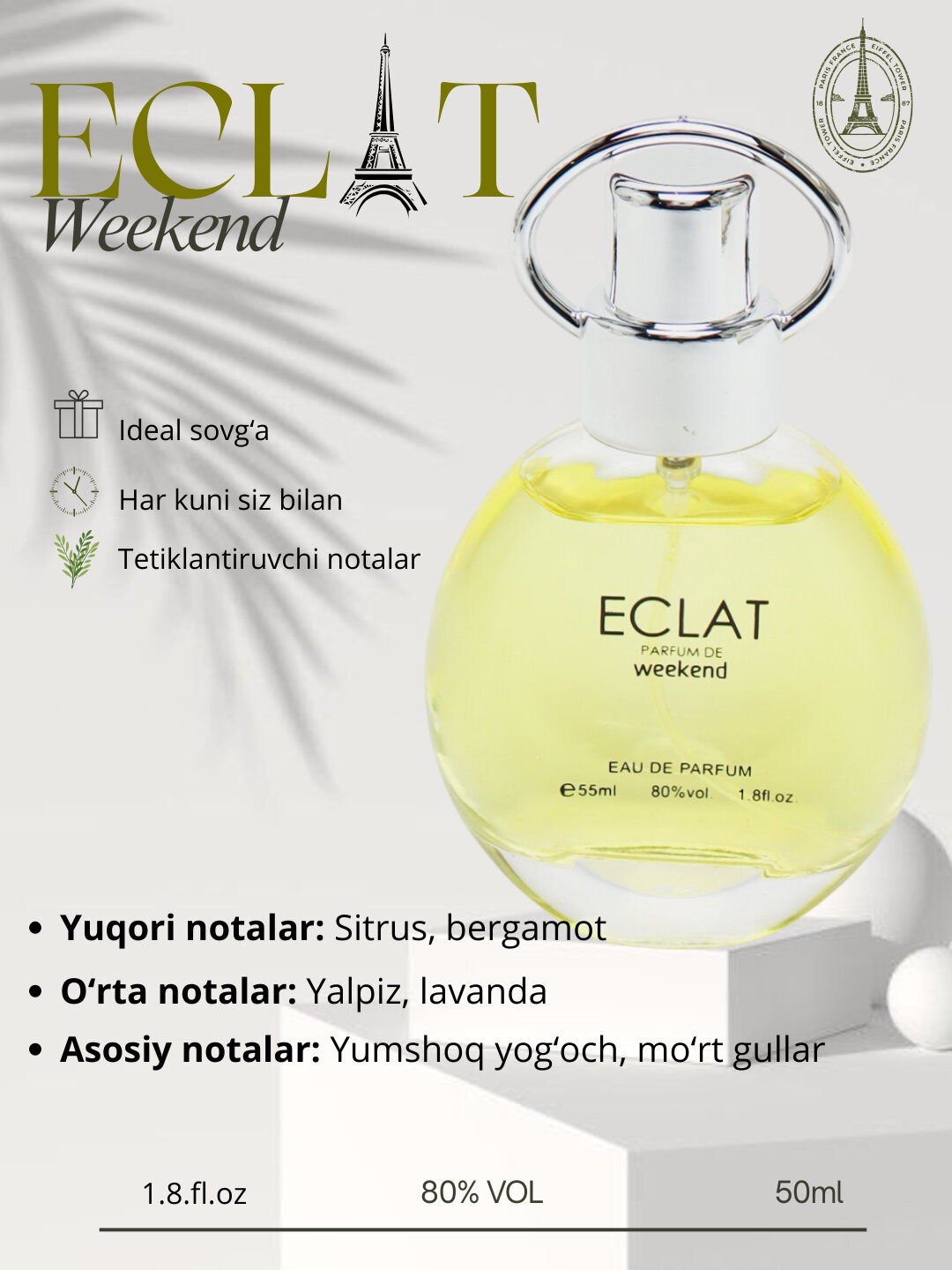 Парфюмерная вода Savdo La Violette Eclat, унисекс, восточные пряности, 50мл