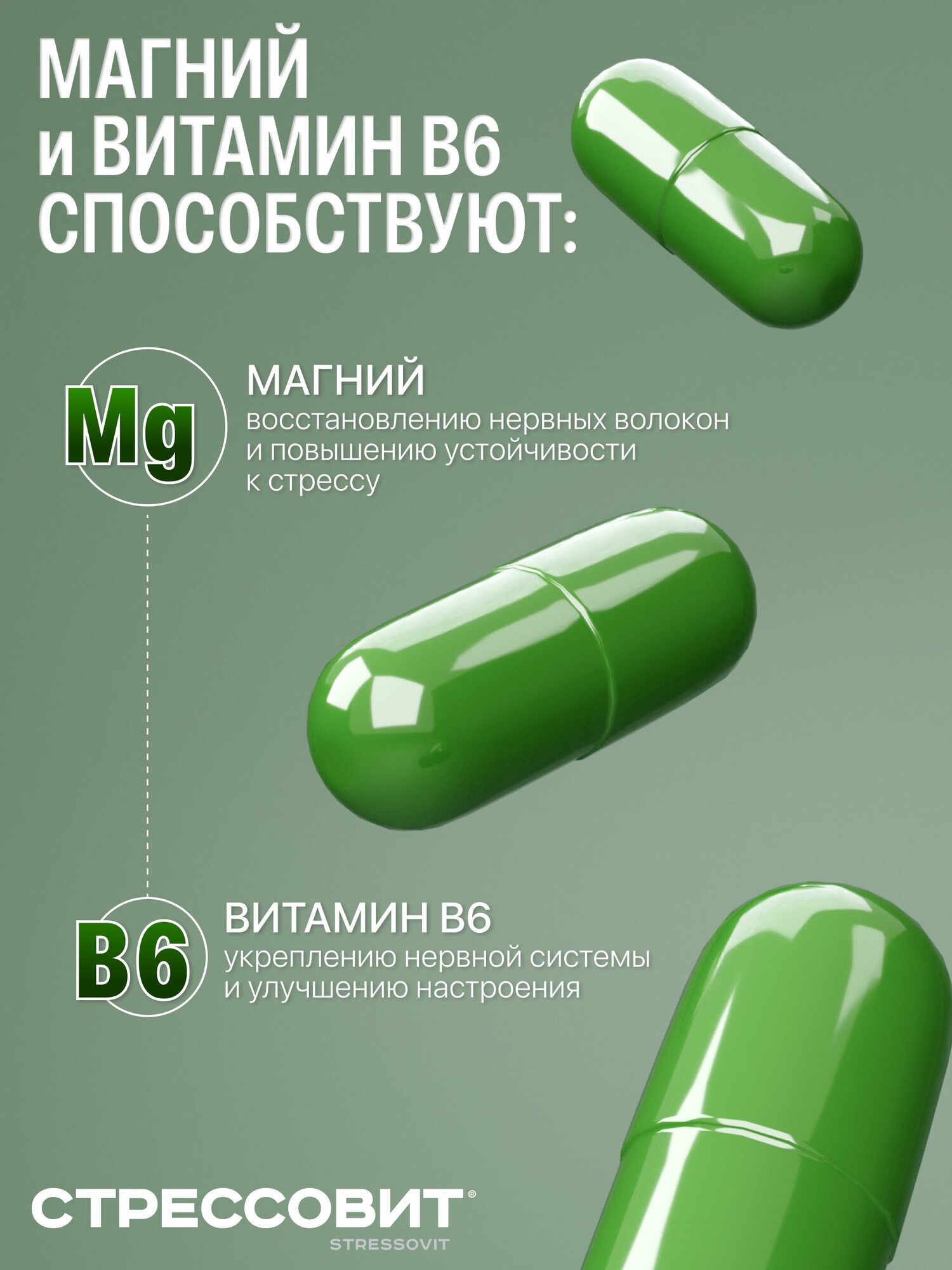 Изображение Стрессовит Н успокоительный анти-стресс БАД, 60 капсул