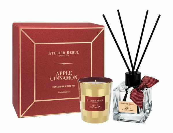 Atelier Rebul Apple Cinnamon Miniature Home Kit Limited Edition - Подарочный набор для дома, 50 мл.+65 гр.