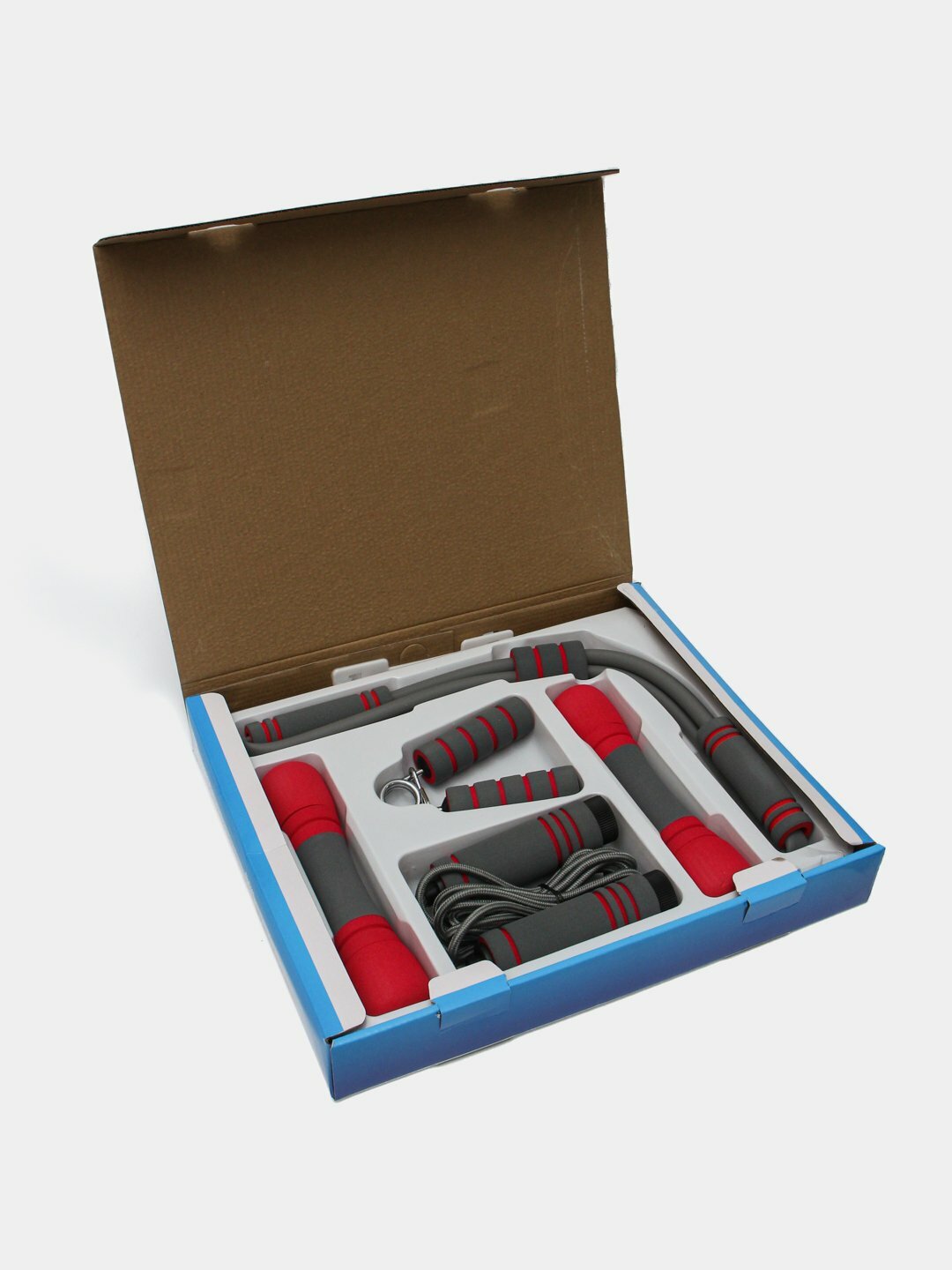 Набор для фитнеса "4 в 1", эспандер, скакалка, резиновый жгут — фото 1