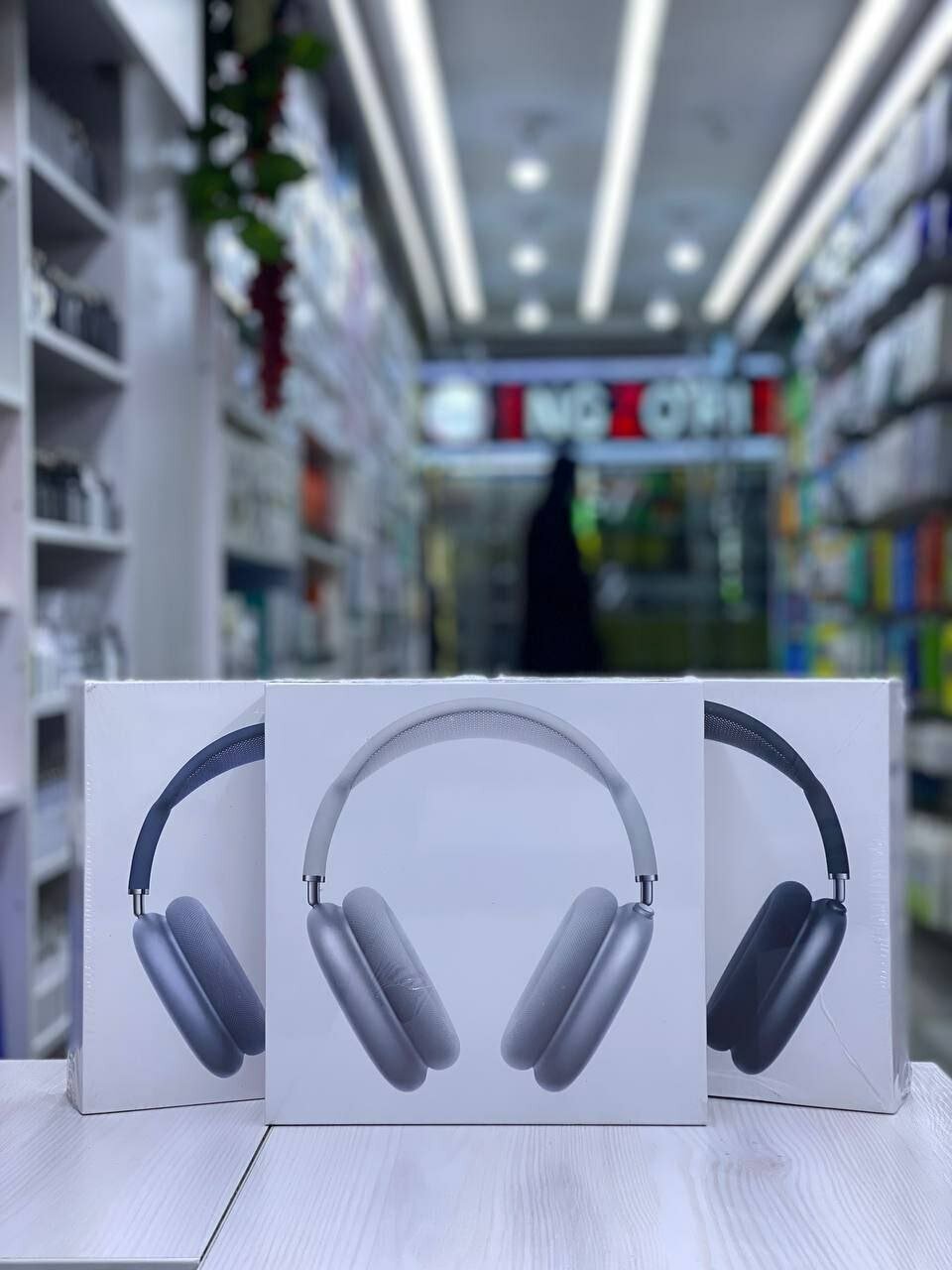 Simsiz Bluetooth quloqchinlar Airpods max mikrofonli to'liq o'lchamli ranglari Qora Ko'k Oq orginal 1:1 kopiya