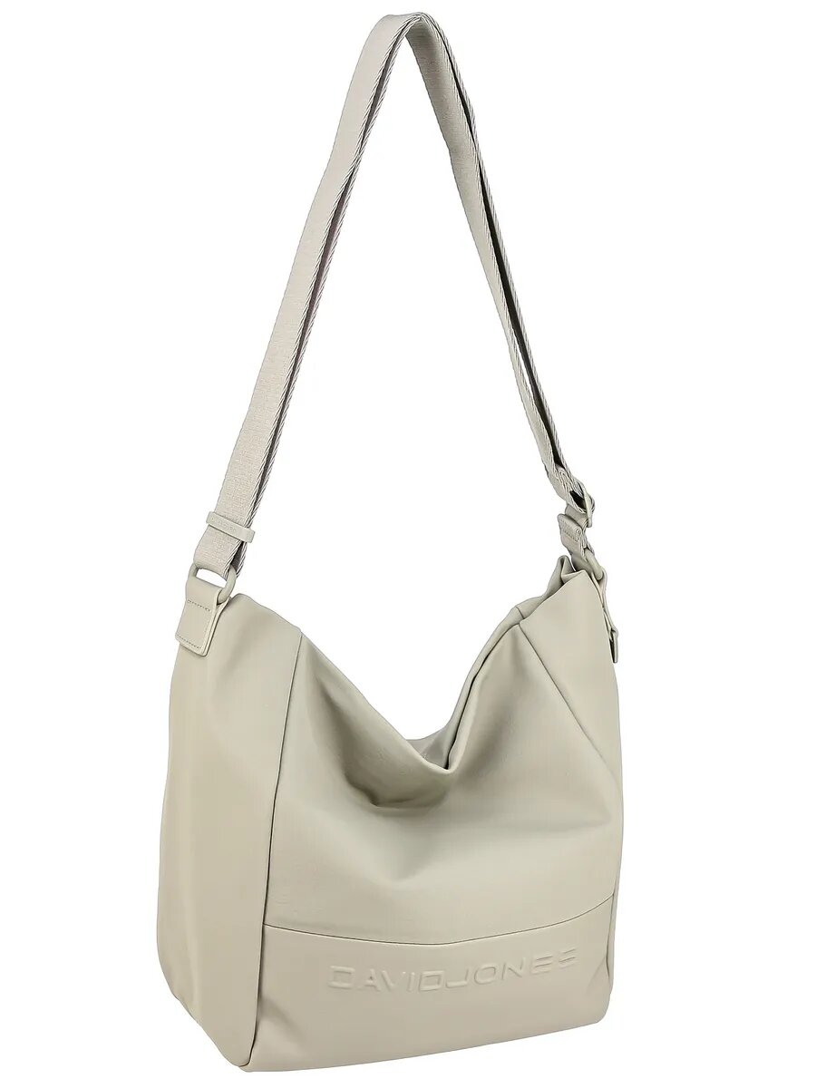 Сумка хобо DAVID JONES, светло-серый — фото 1