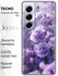 Чехол для Tecno Camon 40 Pro 4G с принтом Цветы сиреневые розы (Т...